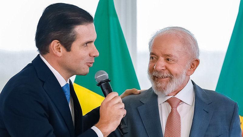 Novo presidente da Câmara dos deputados e o presidente Lula.